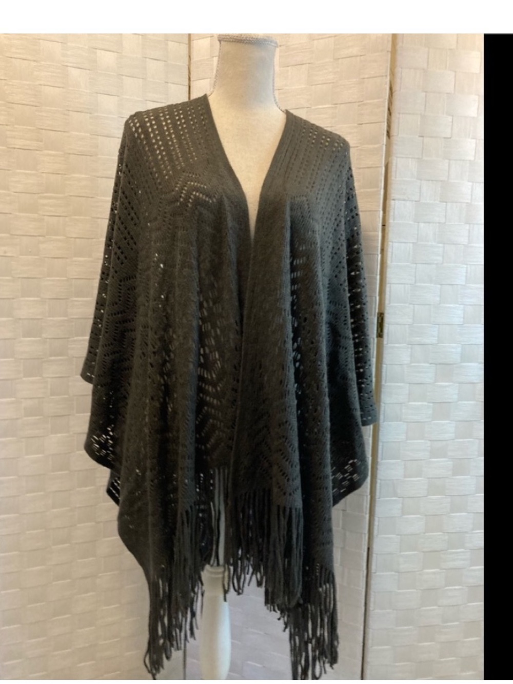Army green stylish sweater/ cape..very versatile